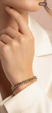 Vintage Silver Tone Chain Bracelet 7”